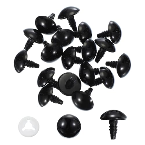 PATIKIL 20mm Safety Eyes, 40 Pcs Plastic Craft Eyes with Protective Film Safety Eyes with Washers for Stuffed Animals Crochet Toys Dolls DIY Craft Making, Black - size: 20mm