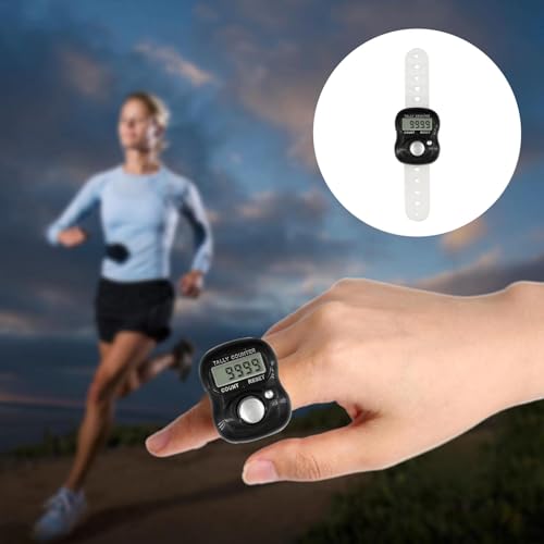 Finger Counter, Electronic Finger Counter, Electronic Digital Display Finger Hand Tally Counter Counter, Portable Lap Counter, Resettable Counters Clickers for Row, Knitting, People, Lap, Coaching