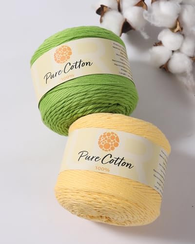 4pk Premium 100% Pure Cotton Yarn (400 Grams) Soft, Breathable, and Versatile Medium Worsted Weight (25 Dark Gray) - color: 25 Dark Gray