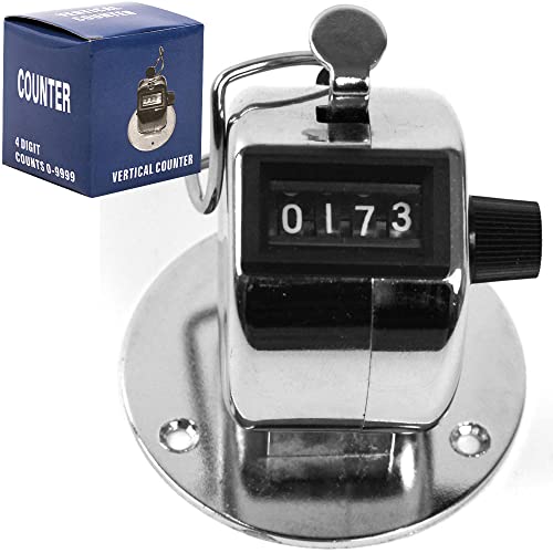 Stalwart Handheld or Mountable Clicker Counter with Easy Thumb Tally Button | Click Counter for Sporting Events, Ticket Sales, or Counting People