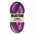 Scheepjes Arcadia Sock Yarn 100g – Shade 901 Erica Purple/Grey, Wool/PA - color: 901 Erica