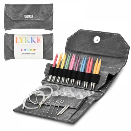 Lykke Crafts - 3.5" Interchangeable Knitting Needle Set in Grey