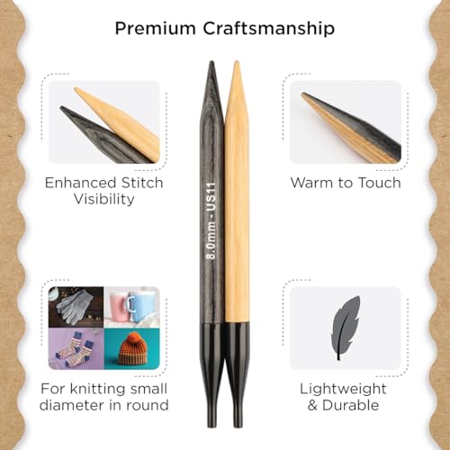 Knitter’s Pride Day & Nite Interchangeable Needle 4""(10cm) - US 11(8mm) - size: 8.00mm