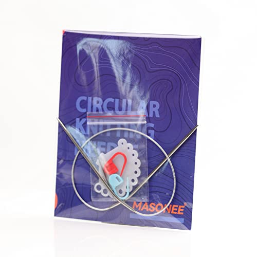 Stainless Steel Circular Knitting Needles Size 1 (2.25mm) 16inch Length | Stainless Steel Circular Knitting Needles 16inch Length Circular Needle for Handmade Projects DIY Knitting Size 1 (2.25mm) - size: US 1(2.25mm) 40mm