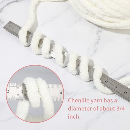 Chunky Yarn for Arm Knitting Blanket Navy Chunky Chenille Yarn Navy - color: Navy, size: 1.1LB