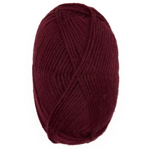 100% Superwash Wool Yarn 3 Skeins 150g DK Weight Knitting Crochet Burgundy | Sourced from Peru for breathable warmth and 327yd total length per 150g pack ideal for soft baby garments hats and sweater - color: Burgundy