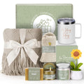 Get Well Gifts for Women After Surgery, Sending Sunshine Relaxing Gift Baskets for Mom Women Her Best Friend Wife Daughter Birthday Gifts Self Care Kit, Get Well Soon Spa Basket Care Package - color: Camel