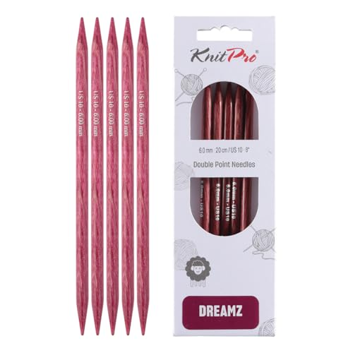 KnitPro Dreamz Double Pointed Needles 8" (20cm) | US Size 10 (6mm) - size: US 10 (6mm)