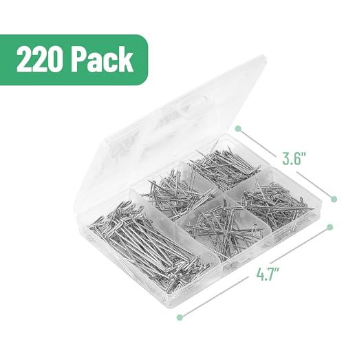 Mr. Pen- T-Pins, 220 Pack, 5 Sizes, Straight Wigs Pins | Sewing T-Pins for Blocking Knitting, Wig Making and Crafts, Sewing & Office Wall - size: 220 Pack
