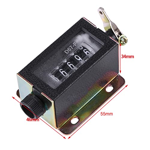 5 Digit Tally Counter, 0-99999 Resettable Manual Hand Mechanical Clicker, Manual Clicker with Metal Finger Ring Hoop Holder