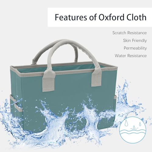 Cupohus Art Organizer Craft Storage Tote Bag with Multiple Pockets (Green) | Portable Supply Storage Tote for Scrapbooking, Journal, Sewing, Oxford Fabric Carrying Caddy for Teacher, Officer, Artis - color: Light Grey, size: Normal