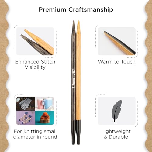 Knitter’s Pride Day & Nite Interchangeable Needle 5""(13cm) - US 7(4.5mm) - size: 4.50mm