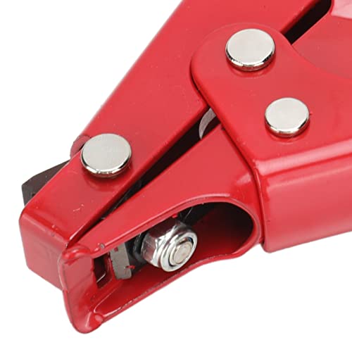 Portable Nylon Cable Tie Gun Adjustable Tension Plastic Zip Tie Fastening and Cutting Tool (Red) - color: Red