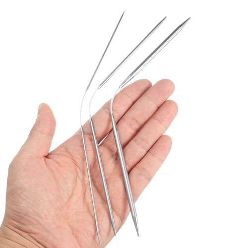 uxcell 3Pcs Size US 0 (2mm) Double-Pointed Flexible Knitting Needles 9 Inch(23cm) Stainless Steel Needle for Handmade Projects DIY Knitting - size: Size US 0 (2mm)