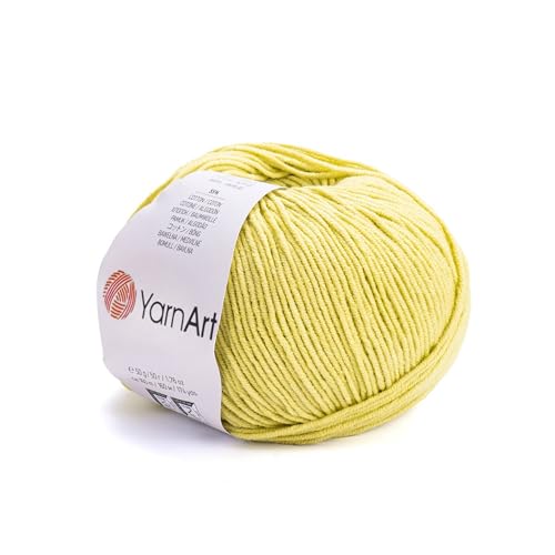 YarnArt Soft Cotton Acrylic Blend Yarn - for Amigurumi, Crochet and Knitting – DK Weight, All-Season Craft Yarn for Kids and Adults Garments, Baby Items and Accessories, 160 m / 50 g (29) - color: 29