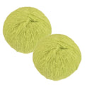 PATIKIL Wool Acrylic Blend Long Pile Yarn 2 Skeins Mohair Yarn Lace Weight for Crocheting Knitting Gloves Hats Socks Scarves, Green - color: Green