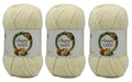 Sunny Cat Happy Yarn 50% Wool Yarn for Knitting & Crochet 3 x 3.5oz/100g, #5 Bulky Weight 3 x 120 Yards Soft Yarn for Sweaters Hats & Scarves Made in Turkey (Buttercream 70299) - color: Buttercream 70299