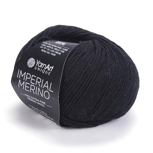 YarnArt Unique Imperial Merino Yarn - 100% Extra Fine Merino Wool, Luxurious Soft Yarn for Knitting, Crocheting, Baby Clothes, Scarves, Sweaters, 1.76 oz/50g, 109 yds (3301) - color: 3301