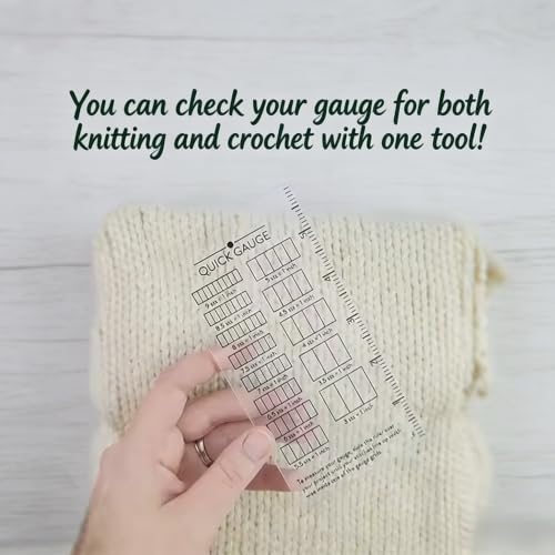 Quick Gauge Ruler for Knitting & Crochet, Stitch Measurement Tool | Effortless stitch counting with a clear grid design, No manual counting required, Perfect for sewing projects