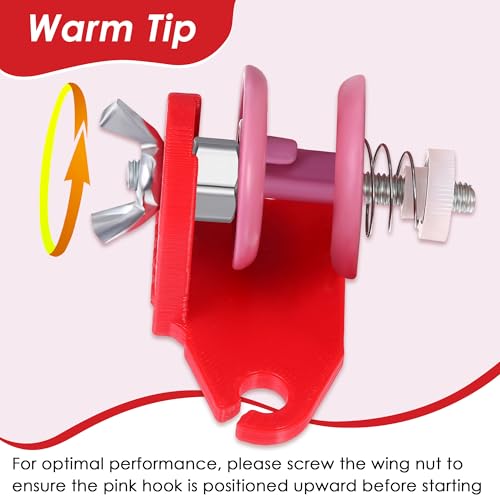 Ceoighe 2 Pack Circular Knitting Machine Tensioner Removable Yarn Tensioner Adapters Compatible with ADDI 48 46 22 Needle(Red) - size: Red