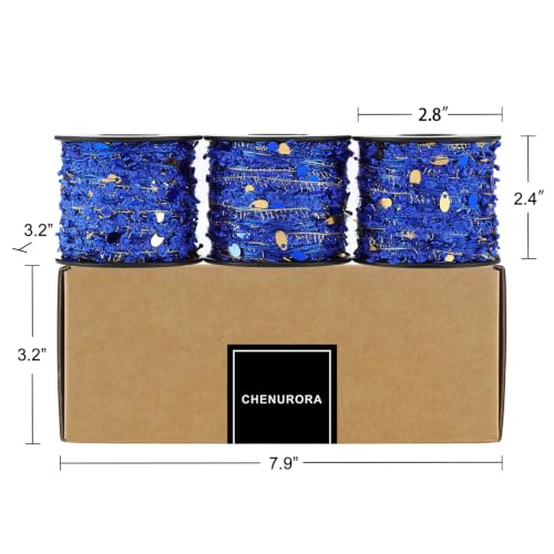 Artisanal Yarn Collection Multifiber Fancy Yarn for Knitting Crocheting Crafts DIY, Set of 3 Rolls(139 Sapphire Starlight) - color: 139 Sapphire Starlight
