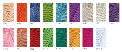 YarnArt Begonia 100% Cotton, Pure Premium Soft Cotton for Knitting Crochet and Amigurumi, Shiny Colors 1.76 Oz (50g) / 185 Yrds (169m) (5049) - color: 5049