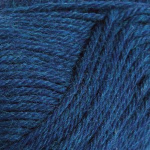 Knit Picks Wool of the Andes Blue 100% Wool Yarn Pack for Knitting | 10 skeins (500g total) of soft worsted weight crocheting yarn in Sapphire Heather color, good for felting. - color: Sapphire Heather