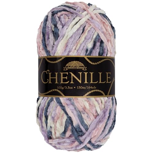 JubileeYarn Chenille Yarn - 100g/Skein Worsted Polyester - Fountain of Youth - 1 Skein - color: 215 Fountain of Youth, size: 1 Skein