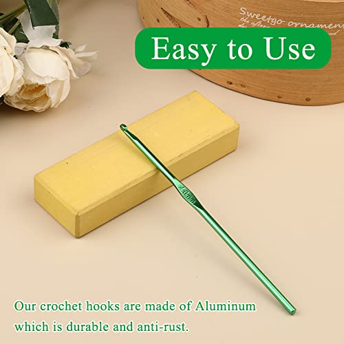 Iuuidu 4mm Aluminum Crochet Hook, Smooth Crochet Needles | Crochet Hooks for Arthritic Hands, Knitting Needles for Yarn Craft, Great Handmade DIY Present for Friends, Random Color - color: Aluminum Crochet Hook, size: 4.0mm