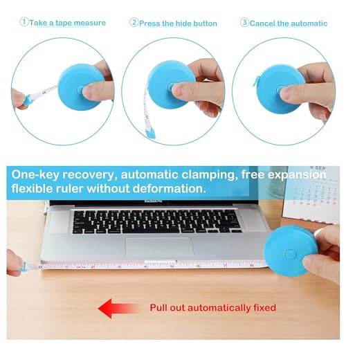 12 | 24 | 36 | 120 Pack Tape Measure,12 Colors Soft Retractable Measuring Tape 60-Inch/150cm, for Body Measuring Tailor Cloth Home Craft Measurements (12 Pack)