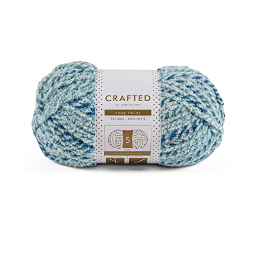 Crafted By Catherine Cozy Twist Yarn - 3 Pack, Blue Multi, Gauge 5 Bulky - color: Blue Multi, size: 8.8 oz/ 3 Pack