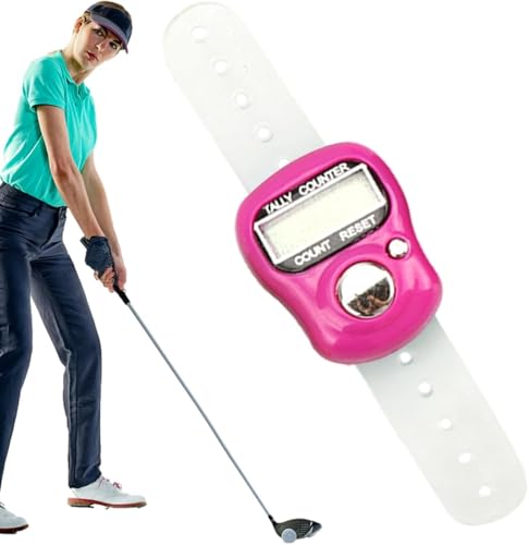Light green Electronic Finger Counter, Portable Number Clicker Counter For Golf Adjustable Resettable Finger Tally Counter With Digital Display Counters Clickers For Knitting, Coaching Accessories
