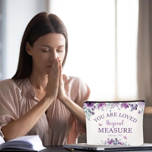 Purple Makeup Bag - Christian Bible Gifts, Travel Cosmetic Bag, Church Bag - style: Christian Bible
