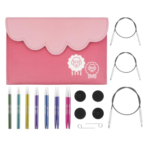 KnitPro Zing Midi Interchangeable Needle Set 4" (10cm) | 7 US Sizes (2.5 to 8) - size: Midi