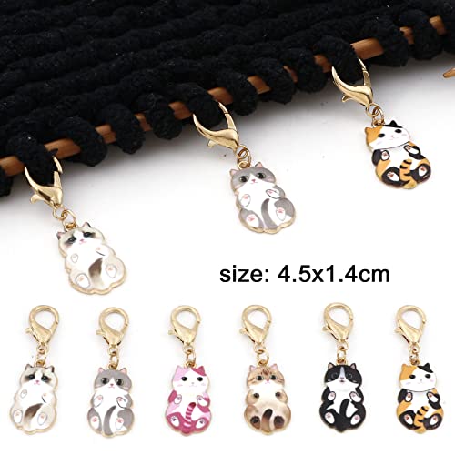 DoreenBeads Stitch Markers for Crocheting and Knitting | Alloy Enamel Crochet Marker Crochet Gifts for Knitting Weaving Sewing Accessories Quilting Jewelry Making - color: Cat's Belly