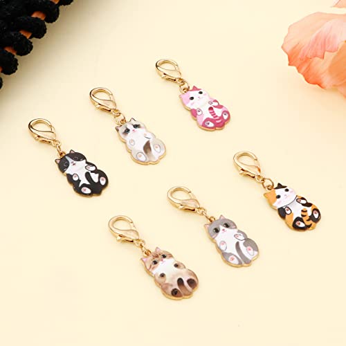 DoreenBeads Stitch Markers for Crocheting and Knitting | Alloy Enamel Crochet Marker Crochet Gifts for Knitting Weaving Sewing Accessories Quilting Jewelry Making - color: Cat's Belly