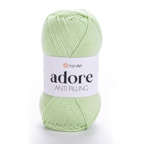 1 Skein YarnArt Adore, Antipilling Yarn, 100% Antipilling Acrlylic, 100 g (3.5 oz), 280 m (306 yd), 3 : Light-DK, Light Green - 359 - color: Light Green - 359