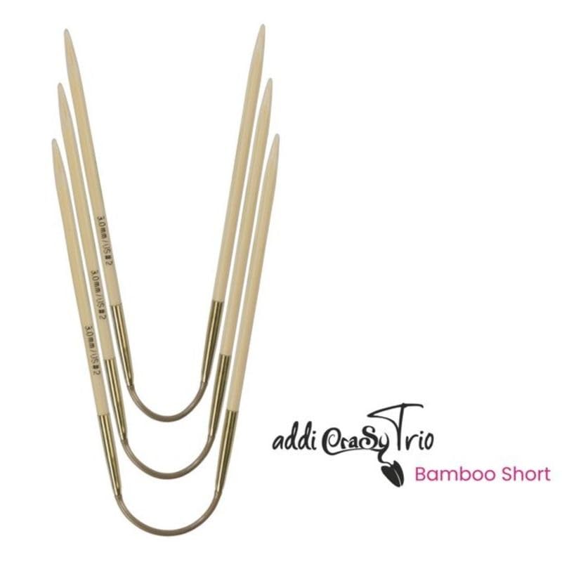 addi CraSyTrio Bamboo 24cm Size US 6 (3.50mm) - color: Bamboo, size: 3.50mm (Us #4)