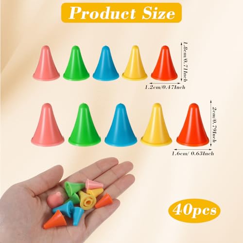 LXUEJIE 40 Pcs Knitting Needles Point Protectors, 2 Sizes Knitting Needle Stoppers Colorful Knit Needle Tip Covers for Knitting Sewing Quilting DIY Art