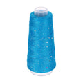 uxcell Cotton Silk Yarn Mercerized Cotton Silk Blend Sparkly Yarn with Sequins, 6-Ply Metallic Knitting and Crochet Thread for Hand Knitting Crocheting DIY Craft, 50g (Lake Blue) - color: Lake Blue