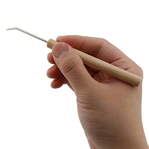LUORNG 2pcs Bending Crochet Wooden Knitting Loom Hook DIY Tools Sewing Crochet Fittings for Hats Scarves Toys Needle Craft