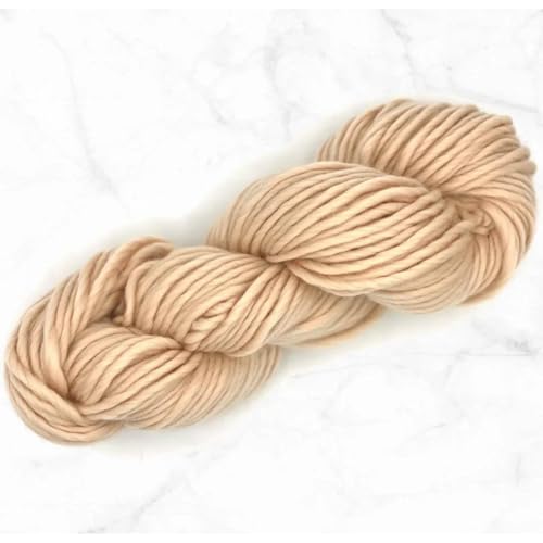 Revolution Fibers | Premium Super Bulky Merino Yarn | 100-Grams of 100% Wool Yarn Chunky Weight, Thick Wool Yarn for Knitting, Crochet, Baby Blanket, Dyed, Felting, Weaving (Eggshell) - color: Eggshell