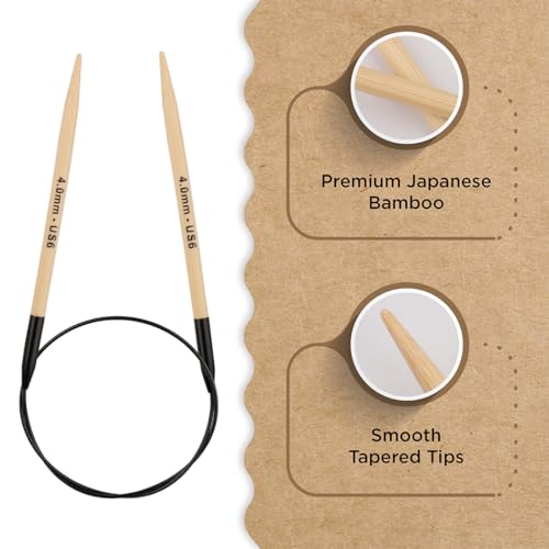 Knitter’s Pride Bamboo Luxe Fixed Circular Needle 32""(80cm) - US 6(4mm) - size: 4.00mm