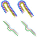 HAJAZH 28 PCS Sweater Knitting Tool Plastic U Shape Multicolor Cable Stitch Holders and Bent Tapestry Needles for Knitting Enthusiasts