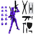3D Printed Figure 5.54-inch Dummy13 with Weapon Expansion Set.(Purple) - color: Purple