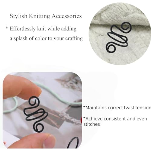 2Pcs Crochet Rings for Finger, Adjustable Open Yarn Guide Crochet Tension Ring for Crocheting Knitting Accessories Supplies Metal Yarn Tension Loop Ring for Finger (Black), SATONBEYI - color: Black-2P