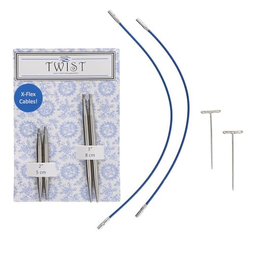ChiaoGoo Twist Short Combo, 2" & 3" (5 & 8 cm) [M], US 1 (2.25 mm)
