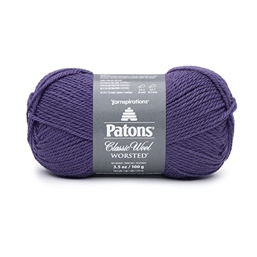 Patons Classic Wool Pansy Yarn - 5 Pack of 3.5oz/100g - Wool - 4 Medium - 210 Yards - Knitting/Crochet - color: Pansy, size: 5 Pack