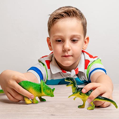 Deekin 300 Pcs Mini Dinosaur Figures Bulk, Kids Birthday Party Supplies | Small Plastic Dinosaur Toys, Educational Reward, Cupcake Toppers, Goodie Bags, Classroom Exchange Gift, Back to School Favors