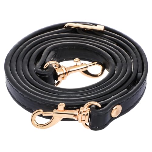 RAYNAG Leather Crossbody Strap Replacement, Adjustable Purse Strap, Handbag Shoulder Strap Replacement with Gold Hardware, Black - color: Black With Gold Hardware